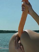Toys Pussy: Hot Kink Jo yacht charter huge dildo insertion Monster Huge Sex Toys